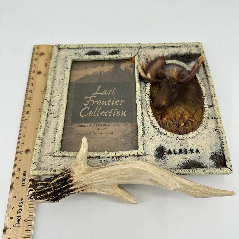 Alaska Last Frontier Collection Moose Antler 4x6 Picture Frame Rustic Decor